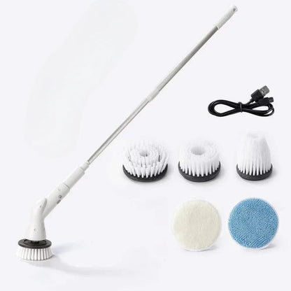 6-in-1 Electric Cleaning Brush 2000mAh Wireless Electric Rotary Cleaning Brush Shower Cleaning Brush Kitchen Bathroom VIE LENTE