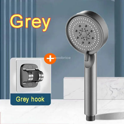 Bathroom Sink Faucet Head of A Shower High Pressure 5 Modes Adjustable with Hose Water Saving One-Key Stop Bathroom Accessories
