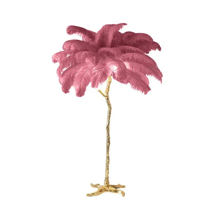 Nordic Ostrich Feather Floor Lamp Living Live Room Atmosphere Home Decor Sofa Corner Standing Lamp Bedroom Bedside Table Light