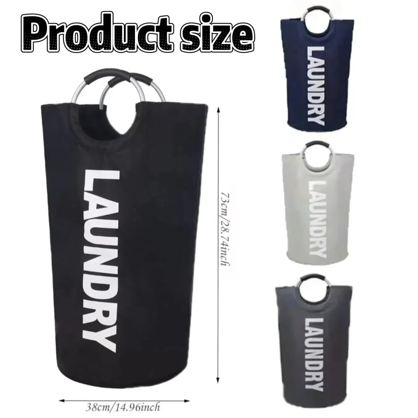 Oxford Fabric Dirty Clothes Basket Large-capacity Household Foldable Laundry Basket Storage Bag for Laundry Room Dorm