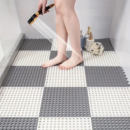 1set/2set/3set- Shower Room Floor Mat, Bathroom Non-slip Mat, Hollow Splicing Water Insulation Bath Feet Mat, Suit For Swimming