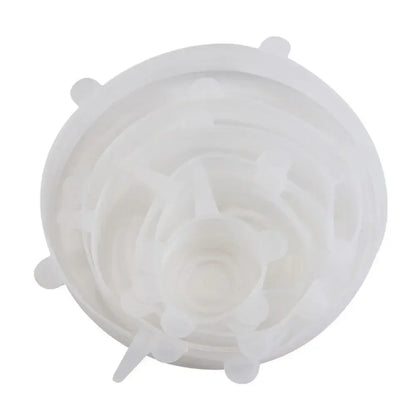 6PCS New Reusable Fresh-keeping Cover Kitchen Gadgets Non-slip Silicone Lids Stretch Bowl Cap