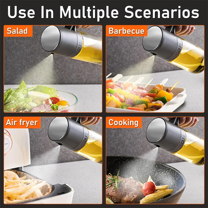 Oil Sprayer for Cooking, 250 ml Oil Spray Bottle and Oil Brush Kitchen, Oil Sprayer, Spray Bottle Oil Kitchen for Hot Air Fryer