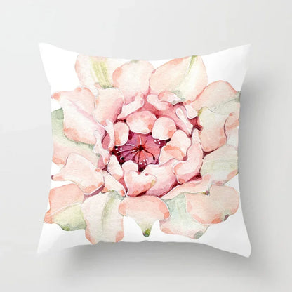 Tropical Cactus Tree Summer Flower Pattern Polyester Pad Home Decoration Car Sofa Throwing Pillow 40829