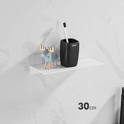 30/40/50CM Bathroom Shelf Aluminum Floating Shelves for Wall Mounted Shower Organiser Kitchen Storage Rack Bathroom Accessories