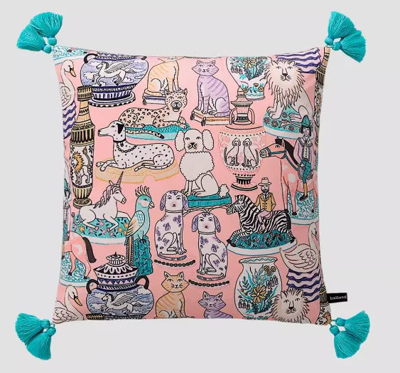 White Moneky Cushion Cover Soft Velvet Pillowcase Both Side Print Animal Cute Style Pillowcase Shell 60cm Home Sofa Deco