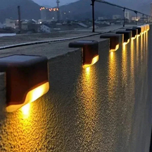 4/8/16/32pcs Solar LED Lights Outdoor Garden Light Deck Lamp Solar Stairs Light Waterproof Solar Step Lamp Patio Garden Decor