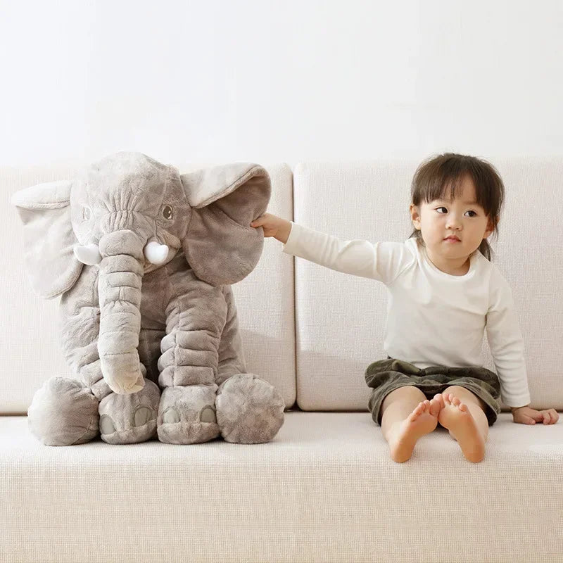 Large Elephant Plush Body Pillow Giant Cuddly Stuffed Cushion Sofa Elephant Decorative Plush Body Pillow Sleeping Back Cushion