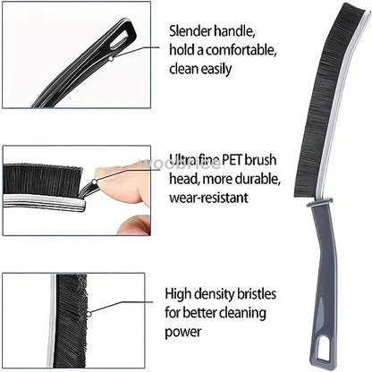 Window Tile Gap Brush Shelf Door Thin Slim Toilet Cleaning Brush Crevice Cleaner Brush Kitchen Bathroom Cleaning Tools Supplies