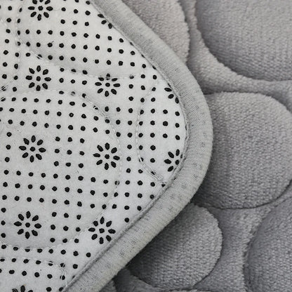 1 Set of Solid Color Simple Bathroom Water-absorbing and Non-slip Floor Mat Stone Pattern, Comfortable and Soft, Three-piece Set