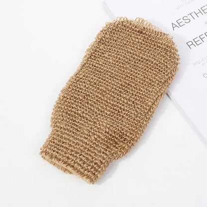 Ramie Jute Bath Towel Shower Towel Back Body Exfoliating Belt Shower Scrubber For Body Cleaning Bathroom Shower Strap