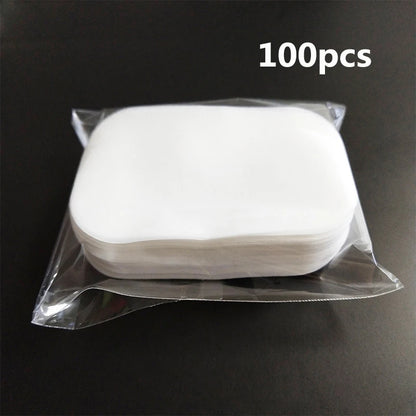 40/60/100 Pcs Soap Paper Portable Hand Washing Slice Sheets Bath Travel Scented Foaming Soap Bath Clean Soap Tablets Bathroom