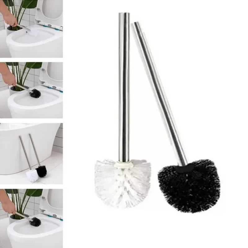 Toilet Articles For Stainless Steel Handle Toilet Brush Suit Household Frame Cleaning Brush (Random hole arrangement)