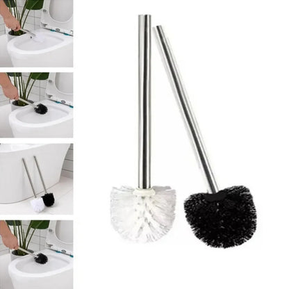 Toilet Articles For Stainless Steel Handle Toilet Brush Suit Household Frame Cleaning Brush (Random hole arrangement)