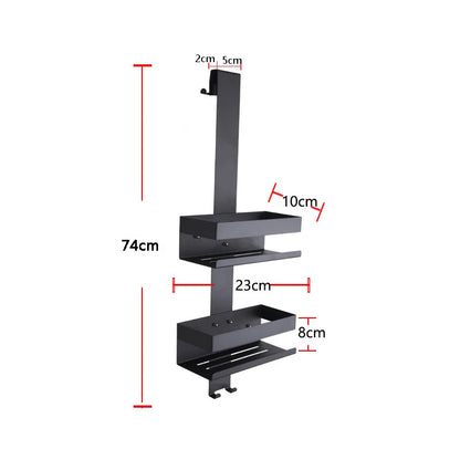 Movable Bathroom Shelves No Drill Shelf Organizer Shower Support Steel Shelf Multifunction Shelves Storage Unit For Bathroom