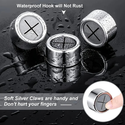 Wall Mounted Self Adhesive Plug Holder HooksBathroom Towel Storage Sucker Racks  Round Kitchen Dishcloth Hanger Clip Organizer