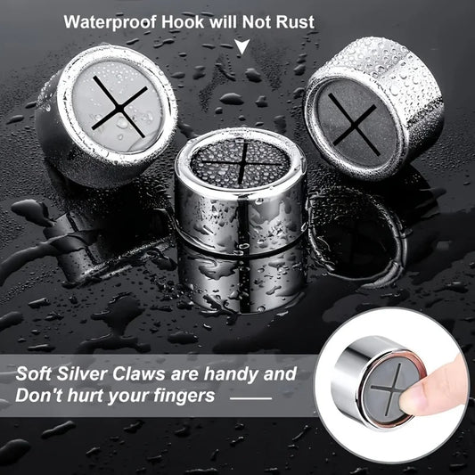 Wall Mounted Self Adhesive Plug Holder HooksBathroom Towel Storage Sucker Racks  Round Kitchen Dishcloth Hanger Clip Organizer