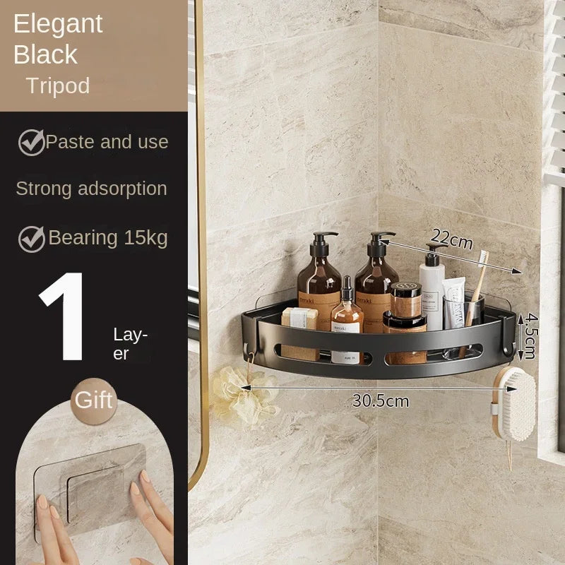 No Drill 1/3 PCS Bathroom Shelf, Storage Organizer Shower Caddy, Strong Adhesive Wall Corner Organizer for Shampoo Towel Storage