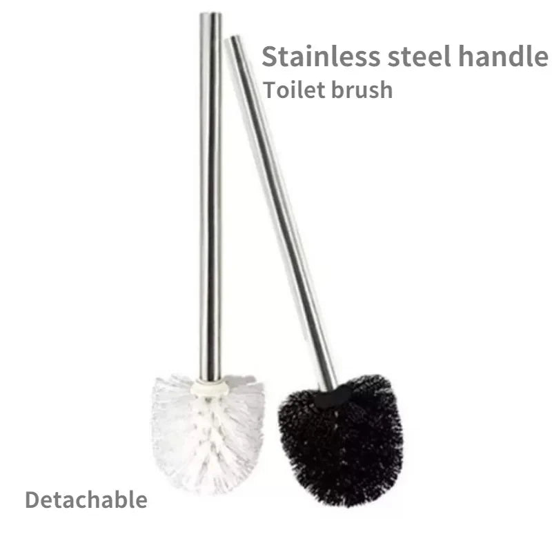 Toilet Articles For Stainless Steel Handle Toilet Brush Suit Household Frame Cleaning Brush (Random hole arrangement)